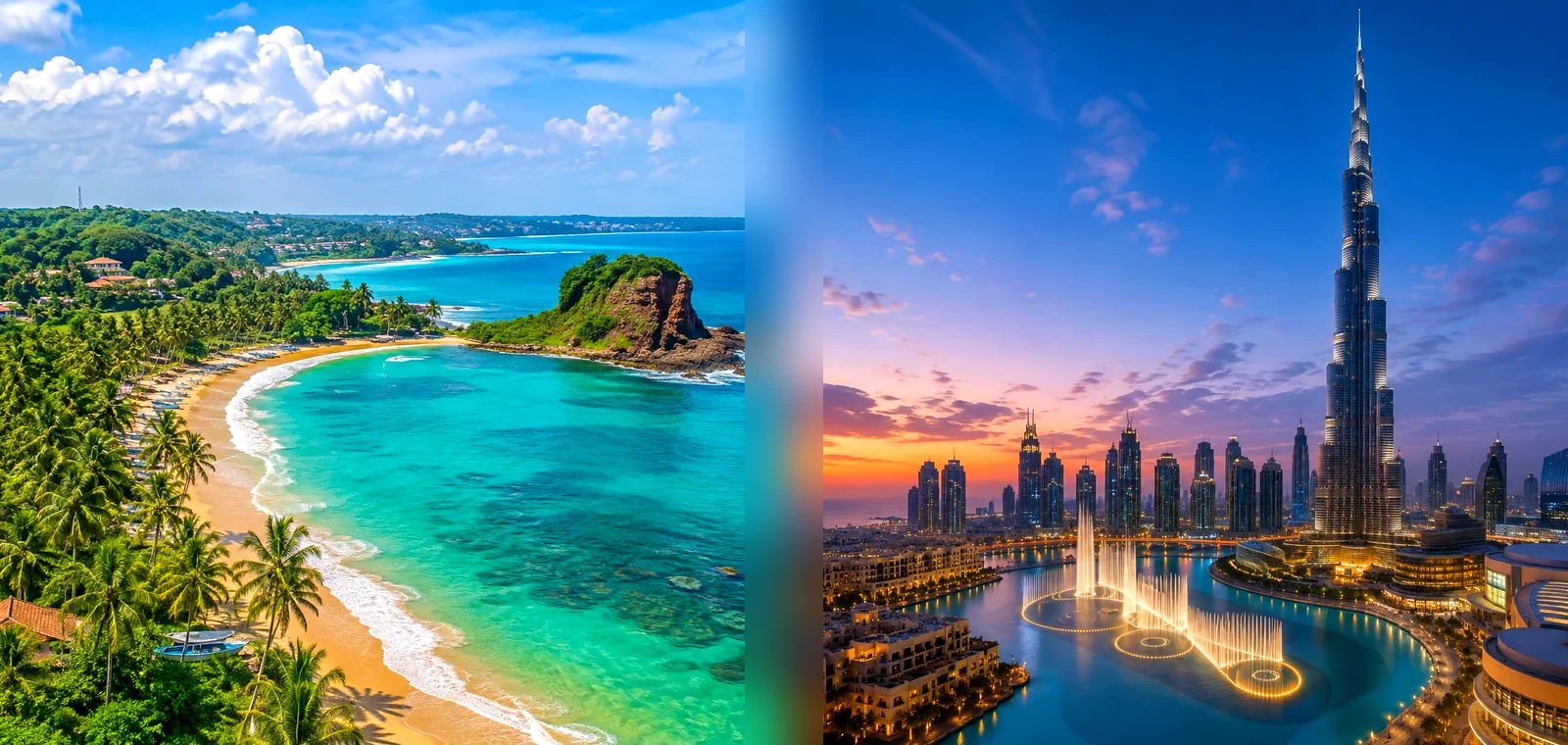 Sri Lanka and Dubai travel experience with flight