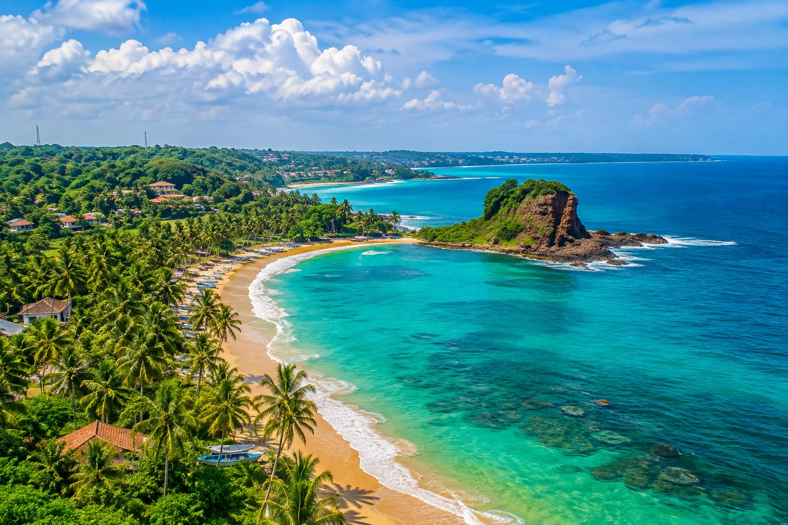 Beautiful Sri Lanka tropical coastline